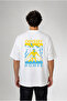 Odyssey Homeros Printed Oversize Cotton White T-Shirt T-Shirt