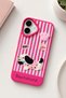 iPhone 16 Compatible 3D Dachshund Dog Figured Striped Silicone Phone Case - 6