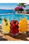 3-Piece Wavy Glass Soft Drink Glasses 360 ml – Cold Drink, Lemonade and Cocktail Presentation Set