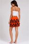 Girl's Premium Swim Shorts with Zipper Pockets and Mesh Lining - Orange - 2