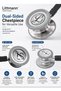 Classic III Monitoring Stethoscope Model 5622 Silver-Finish Dual-Sided Chestpiece with Navy Blue Tubing Adult and Pediatric Tunable Diaphragms Soft-Sealing Eartips 27 Inch 69 cm - 3