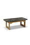 Elegant Rectangular Coffee Table – Black X Beige - 5