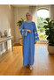Flared Sleeves, Three-Stripe Accessory Detail, Loose Fit, Dress That Can Be Worn on Casual and Special Occasions. - 2