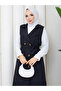 Women's Double-Breasted Buttoned Belted Long Vest Rc3150 - 6
