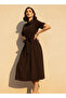 SOLID MIDI SHIRT DRESS