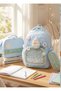 Set of 3 Children's Primary School Bags with Pen Holder and Lunch Bag Backpack Lila - 3