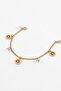 Steel Gold Color Zircon Stone Star Anklet - 2