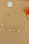 316L Steel Anklet |   White Minimal Heart Chain Steel Anklet 22+5 cm Non-Tarnish Non-Fade