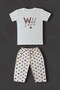 Cotton Short Sleeved Capri Plus Size Women's Pajama Set - 2