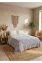 بطانية موسلين بيكيه من 4 طبقات، بنقشة الجاكار وذات وجهين، مقاس كبير (240 × 260 سم) - لون زهرة الزبدة