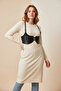 Plus Size Black Women's Belt Leather Harness Detailed Stylish Body Accessory - 2