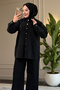 6145 - Comfortable Casual Slim Women's Denim Jacket and Pants Set - 3
