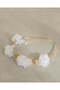Girls Gold And White Floral Headband - 2