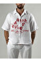 Floral White Muslin Men's Shirt Coc3269 - 2