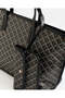 Women Black Embellished Tote Bag - 2