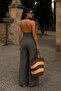 Mila contrast stitched denim jumpsuit 1433 - 4