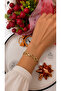 Women's Gold Geometric Chain Design Stainless Steel Bracelet – Modern Adjustable Bracelet