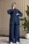 6221 - Comfortable Casual Slim Women's Denim Jacket and Pants Set - 3