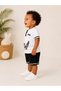 Baby Boy Zoo Safari Printed Short Sleeve Cotton Shorts Two-Piece Summer Set - 2