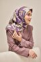 Twill Silk Scarf Watercolor Purple 90X90 - 4