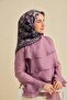 Twill Silk Scarf Classic Motif Magenta 90X90 - 3