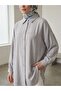 Front Robe Detailed Tunic-Light Gray - 3