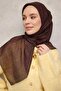Cotton Polyester Soft Scarf Pale Black Geometric Patterned Non-Slip Textured Tok Duruşlu 90X90 - 3