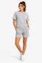Women's Gray Shorts Daily Basic Pocketed Elastic Waist Summer Comfortable Sports Shorts