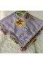 Handmade Needlework Writing, Scarf, Yemeni, Mevlit Cover, Head Cover, 4 Sides Embroidered, 100% Cotton, 100*100cm