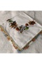 Handmade Needlework Writing, Scarf, Yemeni, Mevlit Cover, Head Cover, 4 Sides Embroidered, 100% Cotton, 100*100cm - 4