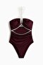 Padded-cup cut-out swimsuit - 4