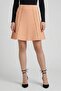 Women Textured Mini Skirt, Peach