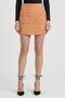 Women Textured Mini Skirt, Orange