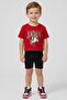 Toddlers Boy 2 Pcs Graphic Print Top And Shorts Set, Red