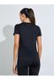 Black Logo Detail Round Neck T-Shirt - 4