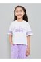 Girls Printed Short Sleeves T-Shirt And Contrast Jogger Set - 2