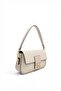 Sand - Sand Beige Houndstooth Plaid Women's Shoulder Bag Sp1179 - 2