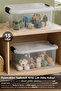 2-Piece Lockable Box - Toy Organizer Baby Kids Room Storage Organizer 15Lt Transparent - 2