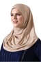 One-Piece Practical Prayer Hijab, Ready-To-Wear Hijab Shawl - Beige - 6
