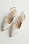 Lupa White (3 cm) Pointed Toe Daily Use Heeled Ballerinas - 5