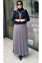 Patterned Skirt Gray 1504