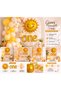 Sun-Themed Birthday Celebration Set |   Summer Party 1 Year Old Concept Smiling Sun Foil Balloon + One Written Foil Balloon + 15 Concept Compatible Balloons Set