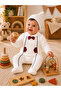 2-Piece Baby Romper and Beanie Set with Bow Tie - 3