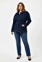 Women's Jean Jacket 9856 Navy Blue - 3