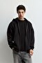 Temel fermuarlı sweatshirt