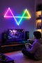 6 قطع من لوحات إضاءة LED RGB للحائط مع تحكم باللمس عبر البلوتوث، تعمل بالطاقة عبر USB لتزيين غرفة الألعاب