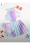 Girl's Stylish Colorful Cut-Out Detailed Dress Swimsuit