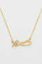 Women's Zircon Stone Ataturk Signed Stainless Steel Necklace