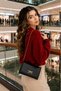 Women's Cream Chain Strap Shoulder and Crossbody Bag Two-Compartment Flap Faux Leather Daily Stylish Bag Cream & Black Bag - 5