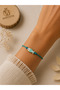 Turquoise String Mint Green Fish Figured Bracelet |   Handmade Adjustable Minimal Bohemian Unisex Bracelet - 2